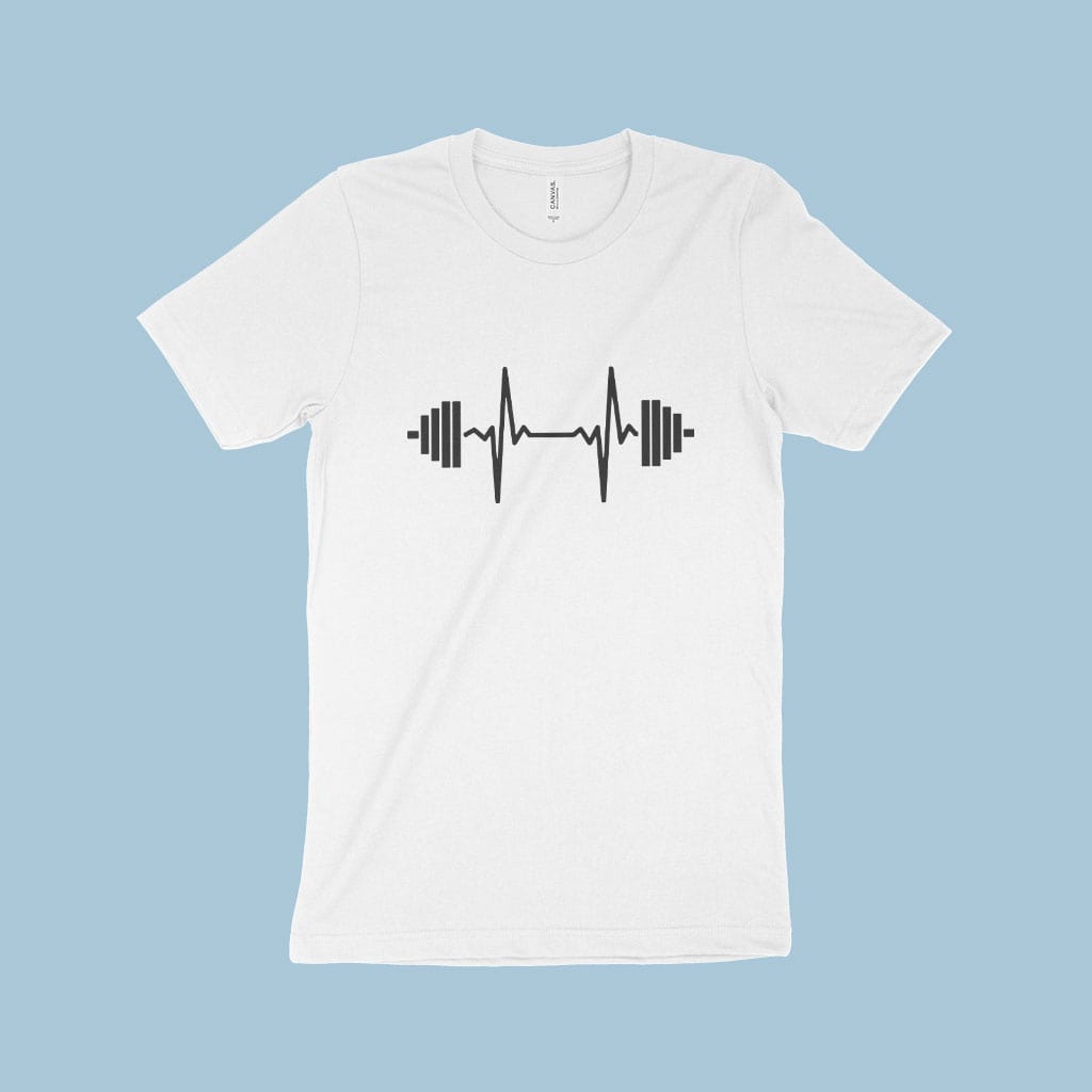 Barbell Unisex Jersey T-Shirt Made in USA