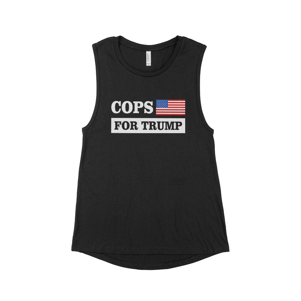 Women's Cops for Trump Muscle Tank - Trump Tank Top