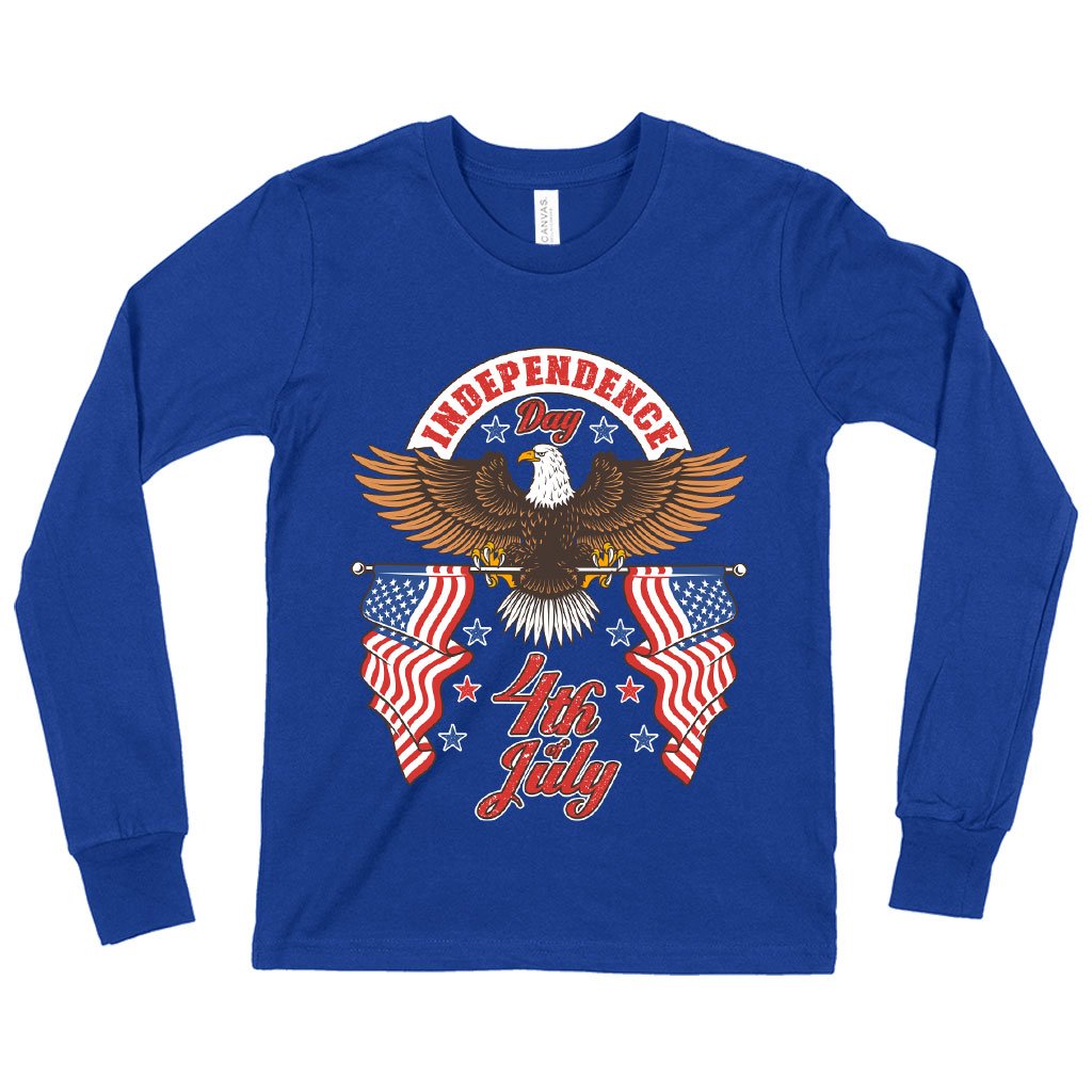 Kids' Independence Day 4th of July Long Sleeve T-Shirt - Independence Day T-Shirts - Patriotic USA T-Shirt