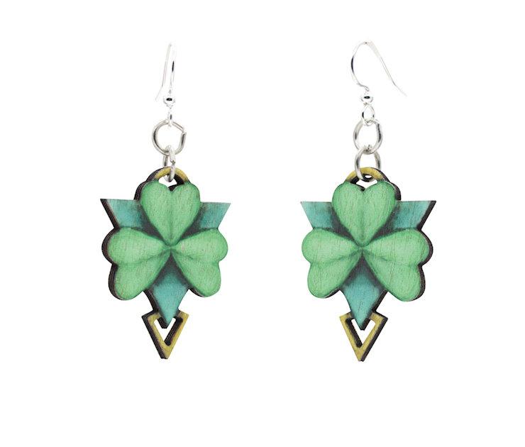 Geometric Shamrock Earrings #1643 | Red Sunflower