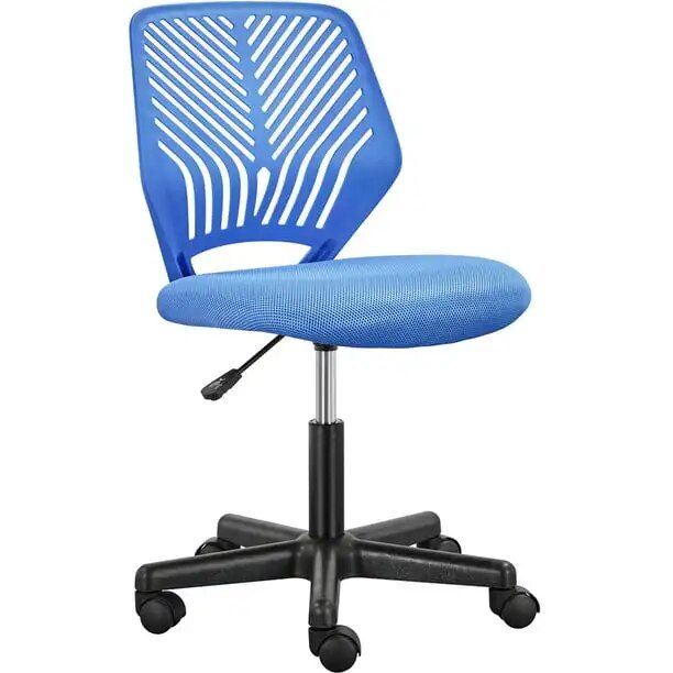 Vibrant Mid-Back Armless Swivel Office Chair with Adjustable Height