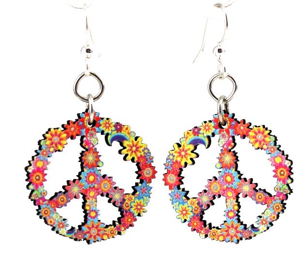 Blossom Peace Earrings #166 | Red Sunflower