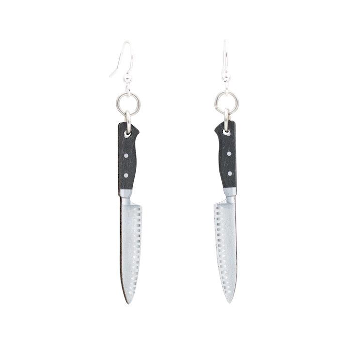 Chef's Knife Earrings #1660 | Red Sunflower