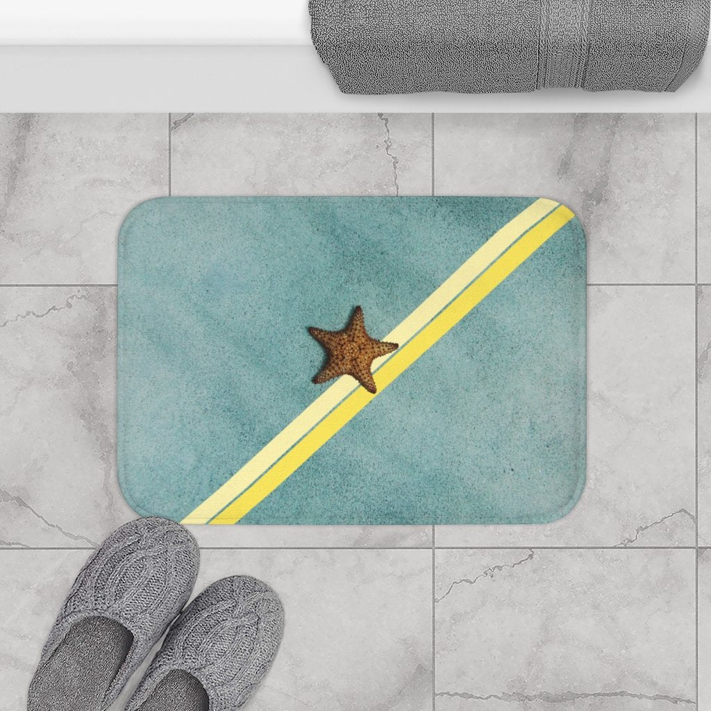 Starfish on the Beach Abstract Bath Mat Home Accents