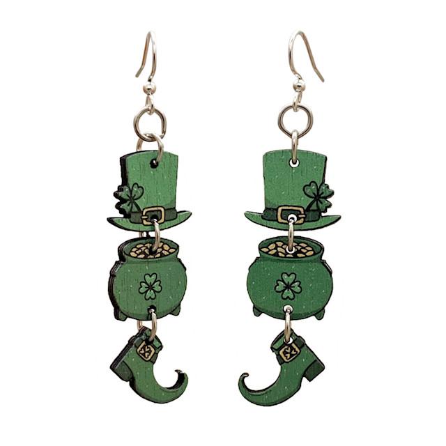 Leprechaun Earrings #1685 | Red Sunflower