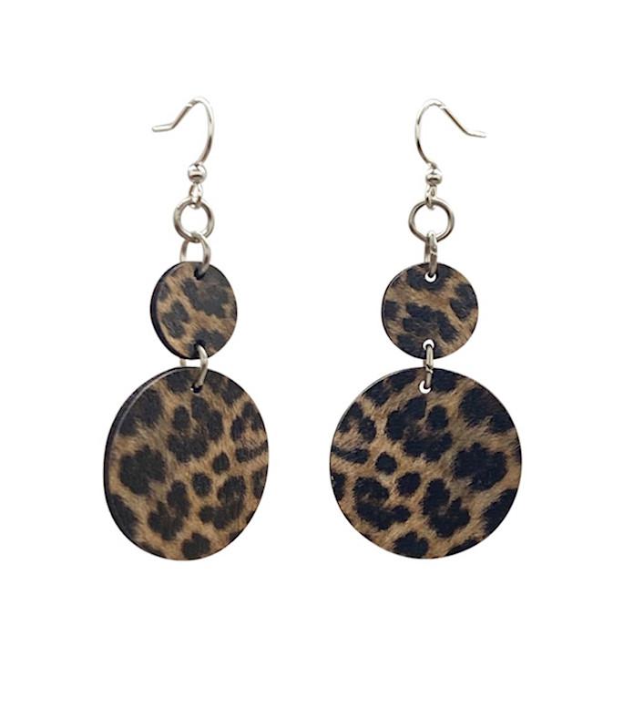 Leopard Print Earrings #1686 | Red Sunflower