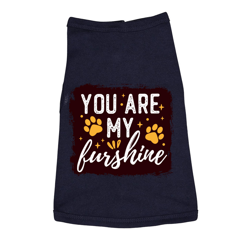 Cute Quote Dog Sleeveless Shirt - Furshine Dog Shirt - Text Design Dog Clothing