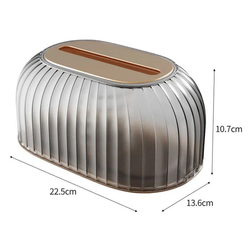 Elegant Nordic-Style Striped Tissue Box Holder - Multipurpose Table Napkin & Toilet Paper Dispenser for Home and Car