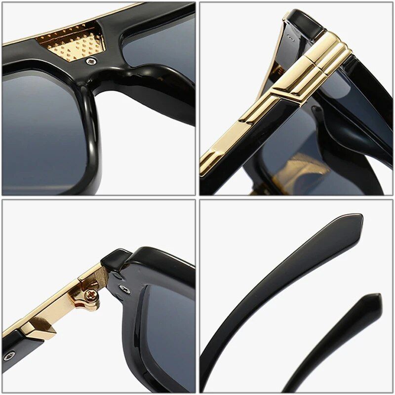 Trendy Oversized Square Sunglasses – Unisex UV400 Protective Eyewear for Outdoor Activities