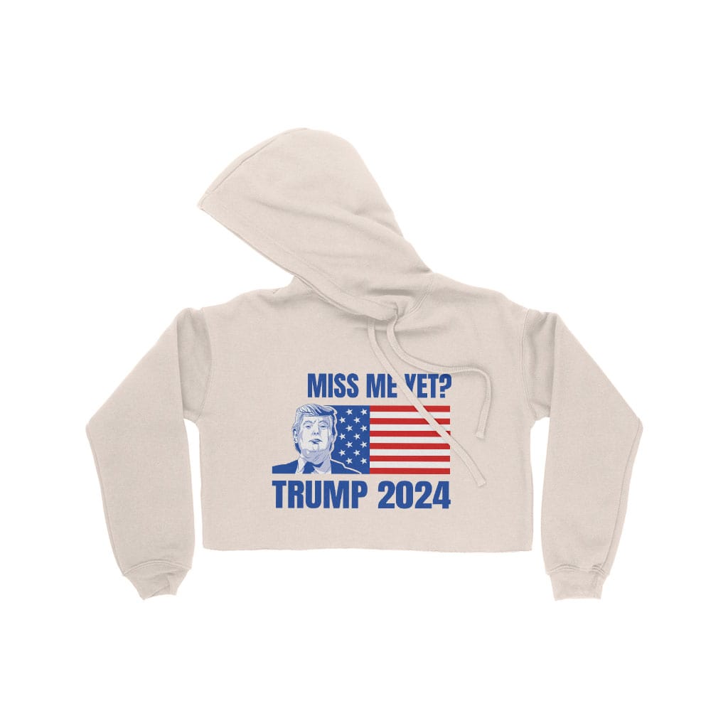 Women's Cropped Fleece Donald J Trump Hoodie