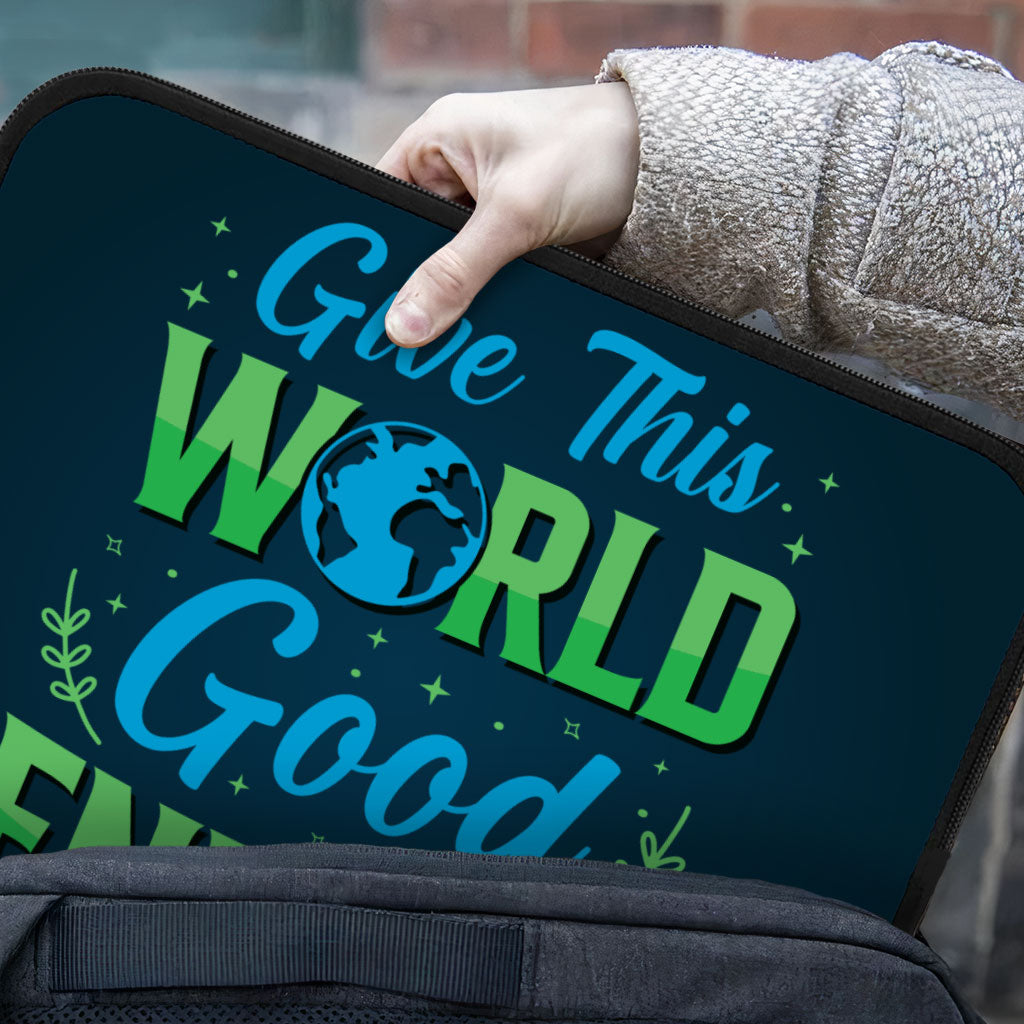 Give The World Good Energy iPad Sleeve - Cute Tablet Sleeve - Printed Carrying Case