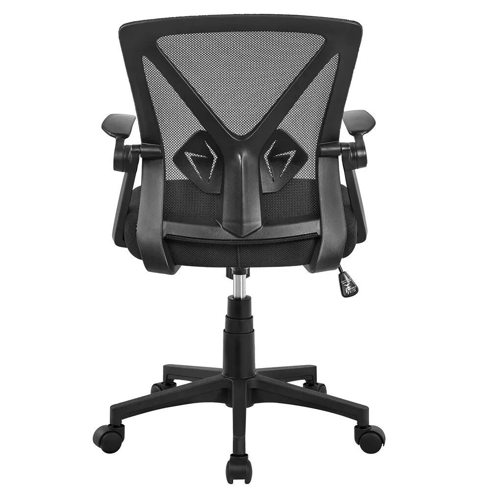 Ergonomic Mesh Office Chair with Flip-up Armrests - Ideal for Home and Office Use