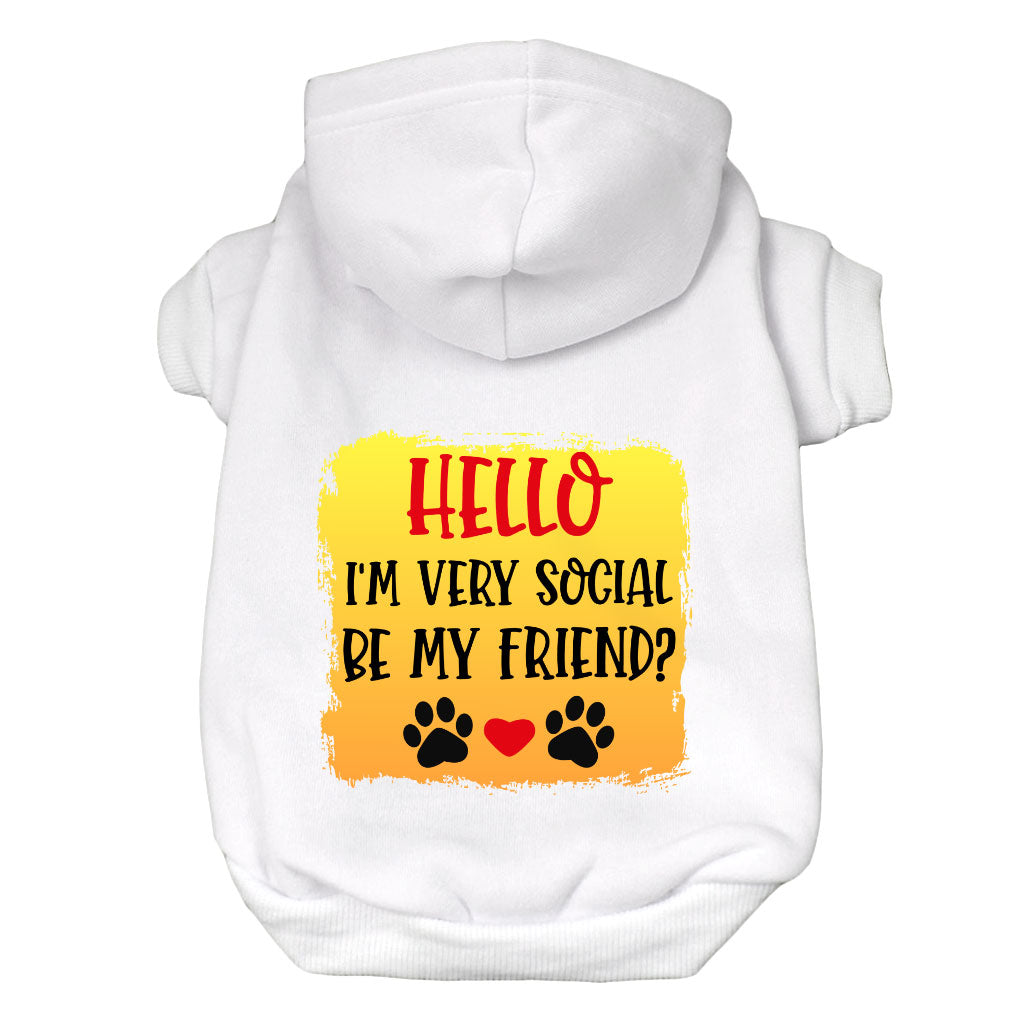 Friend Dog Hoodie - Colorful Dog Coat - Printed Dog Clothing