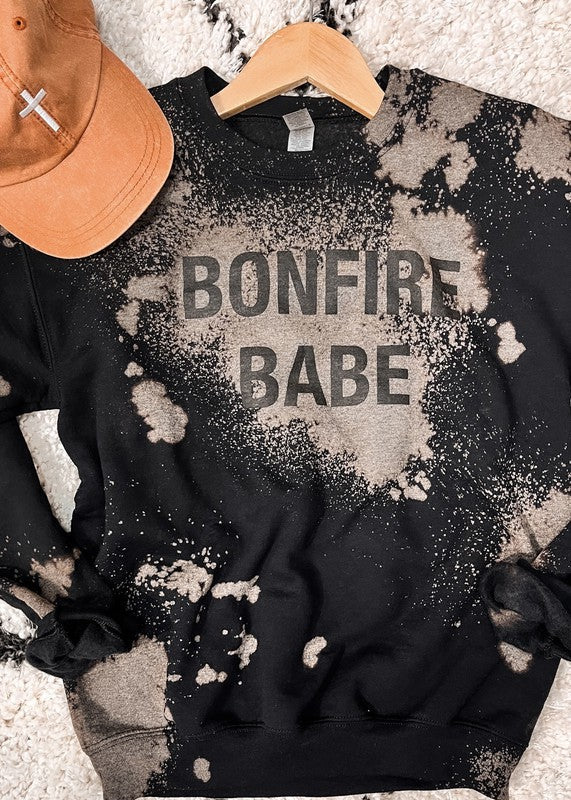 Bonfire Babe Bleached Sweatshirt