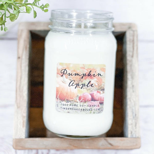 PUMPKIN APPLE 16oz Mason Pure Soy Candle