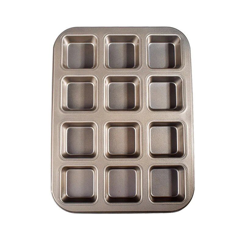 Versatile 6/12-Cavity Square Baking Mold