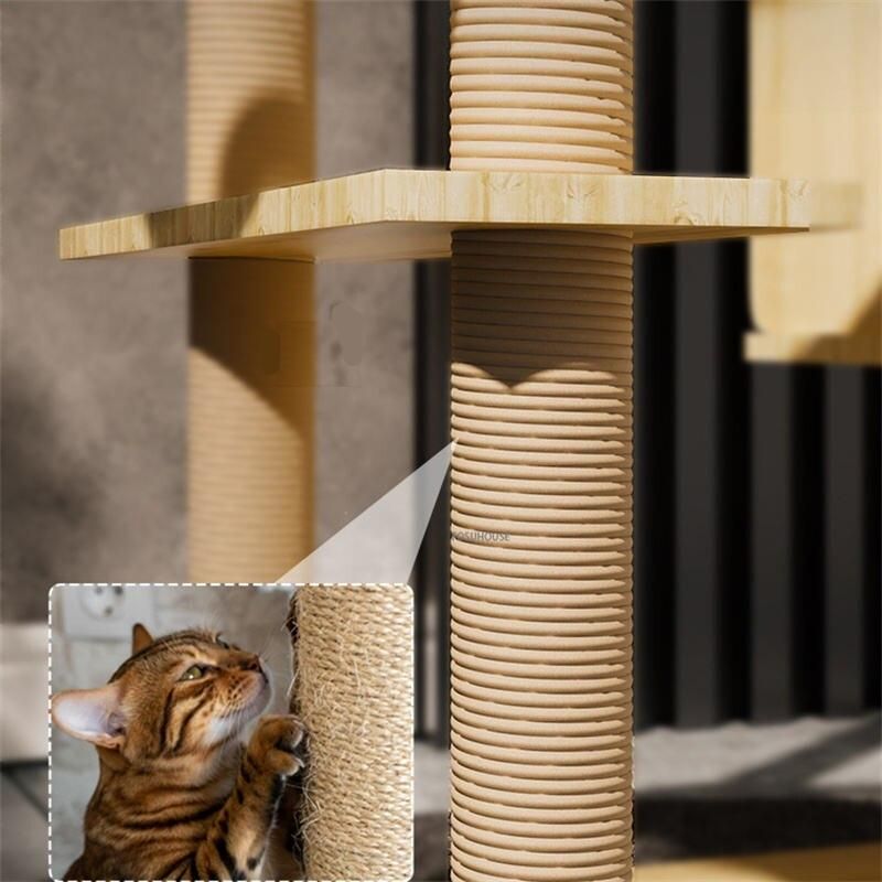 Luxury 5-Tier Wooden Cat Tower