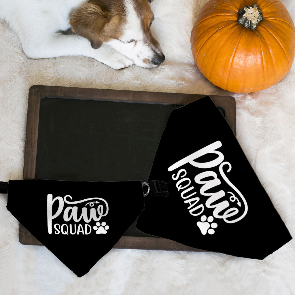 Paw Squad Pet Bandana Collar - Graphic Scarf Collar - Unique Dog Bandana