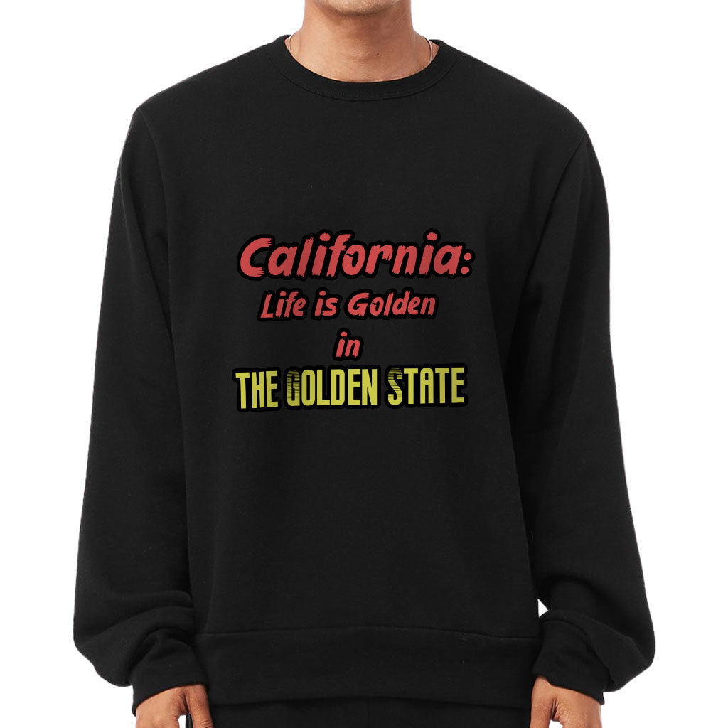 California the Golden State Sponge Fleece Sweatshirt - Trendy Classic Sweatshirt - Cool Design Sweatshirt