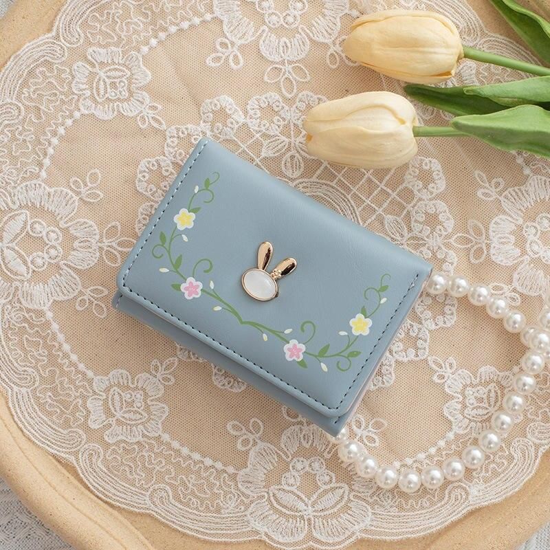 Charming Rabbit Three-Fold Multi-Card Wallet