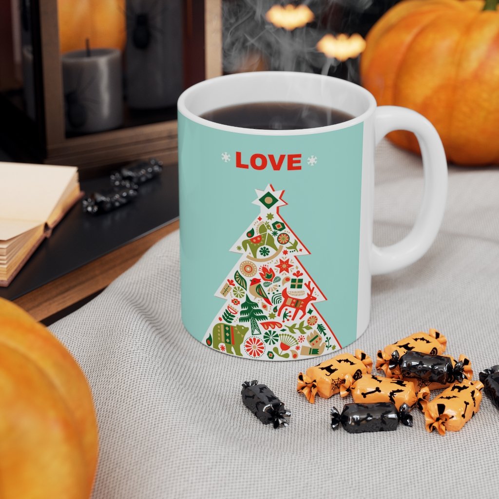 Christmas Tree with Love Ceramic Mug 11oz