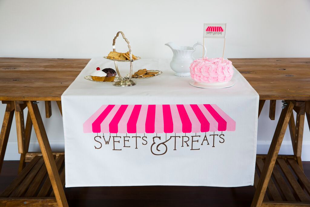 Pink Sweets & Treats Table Banner | Gold Andromeda