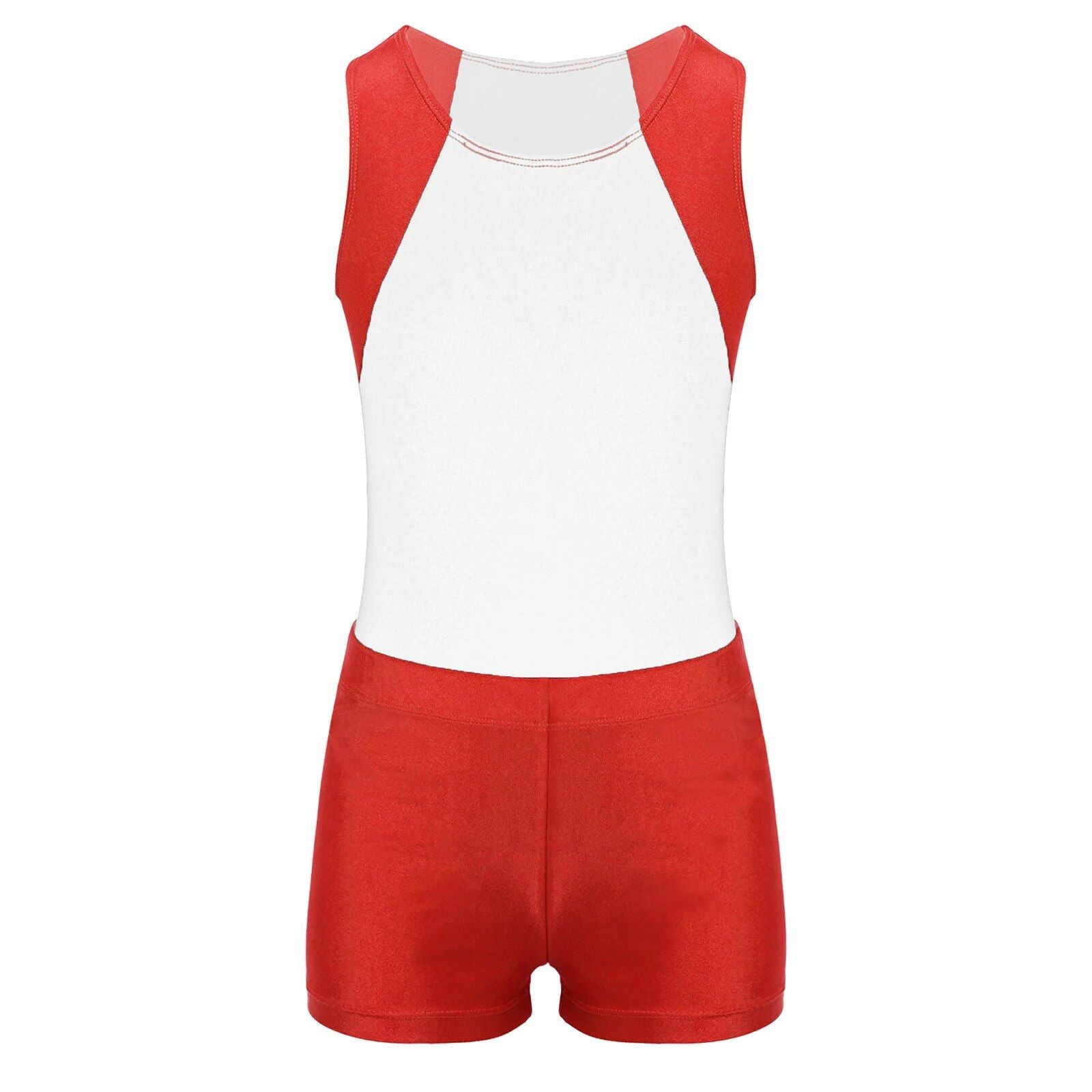 Boys Gymnastics Sleeveless Bodysuit & Shorts Set - Quick-Dry, Stretchy, Active Training Gear