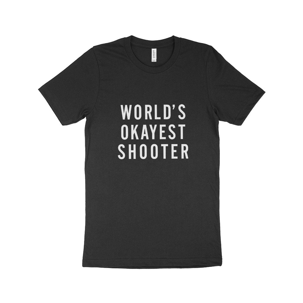 World's Okayest Shooter Unisex Jersey T-Shirt Made in USA