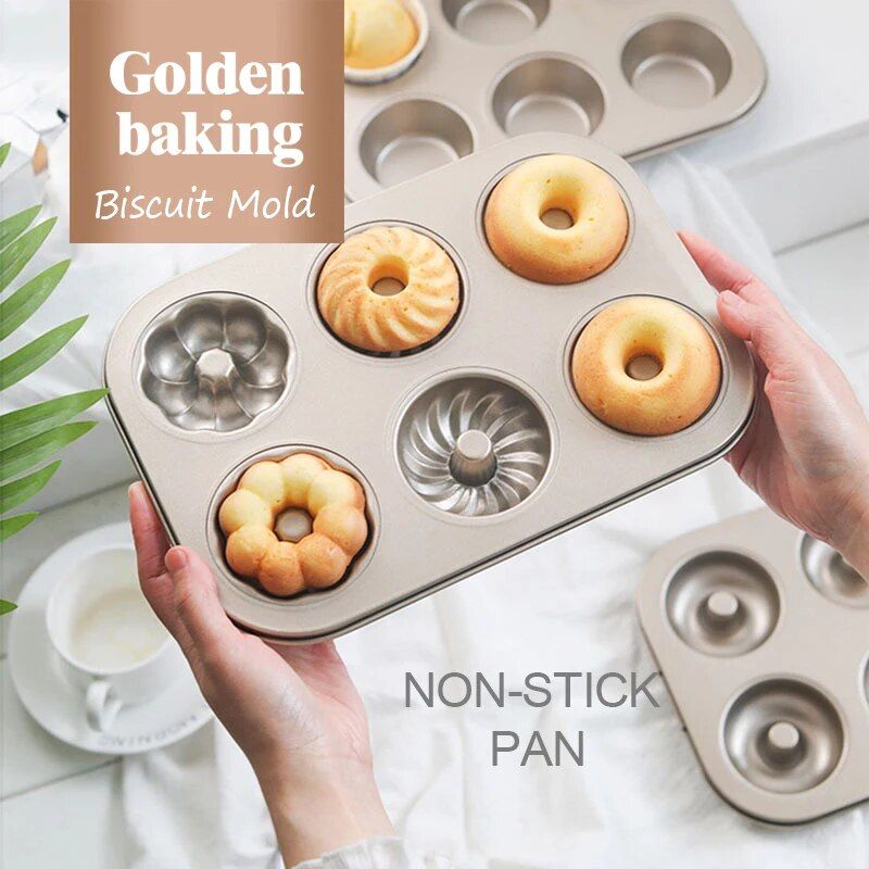 6-Hole Non-Stick Cartoon Cake & Muffin Baking Pan