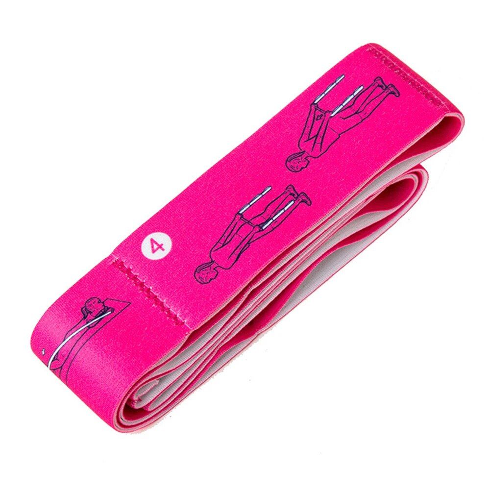 Multi-Segment Fitness Stretch Band: Durable Nylon Resistance & Yoga Trainer