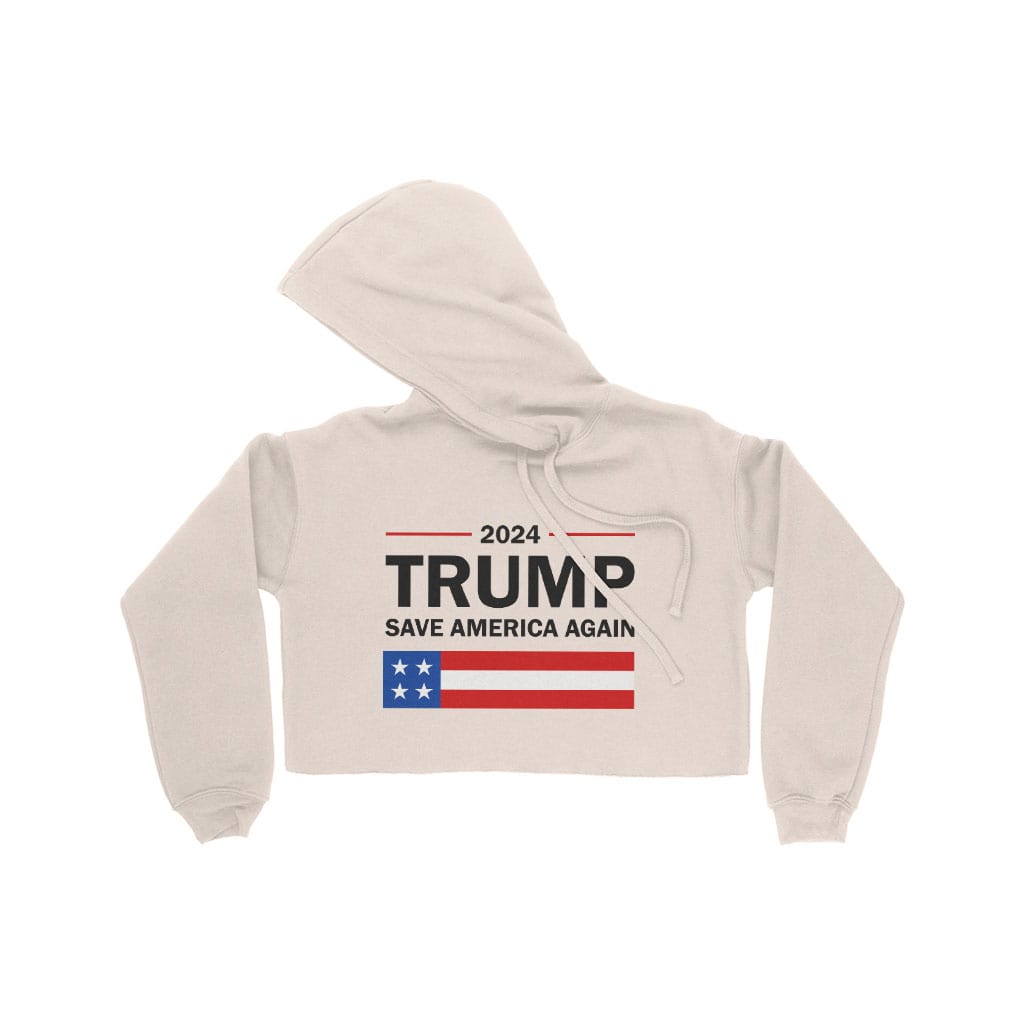 Women's Cropped Fleece Trump Hoodie