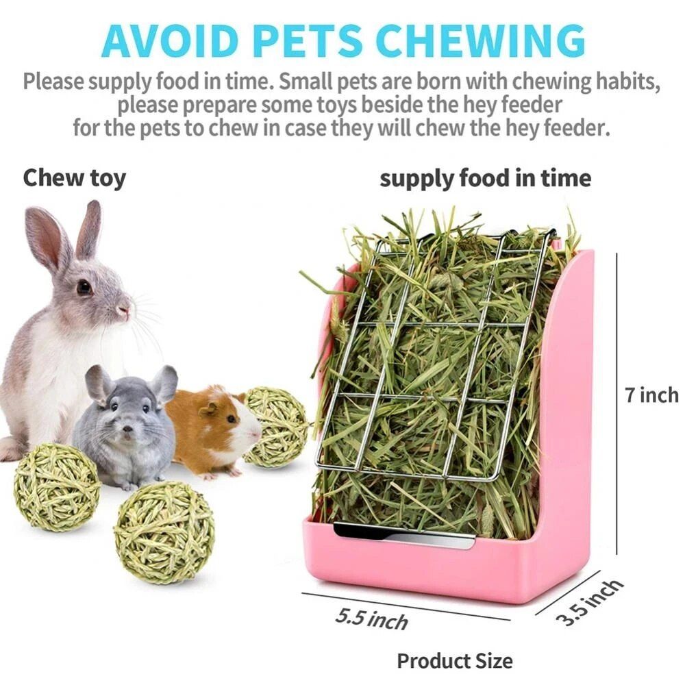 Multi-Color Durable Hay Feeder for Small Pets