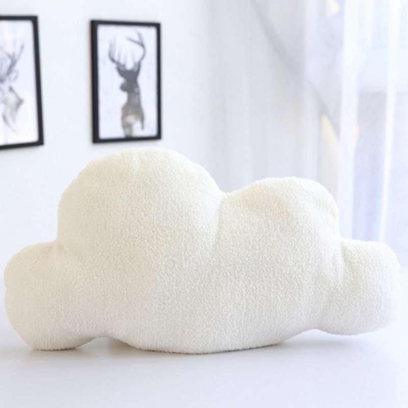 Cloud-Shaped Plush Throw Pillow