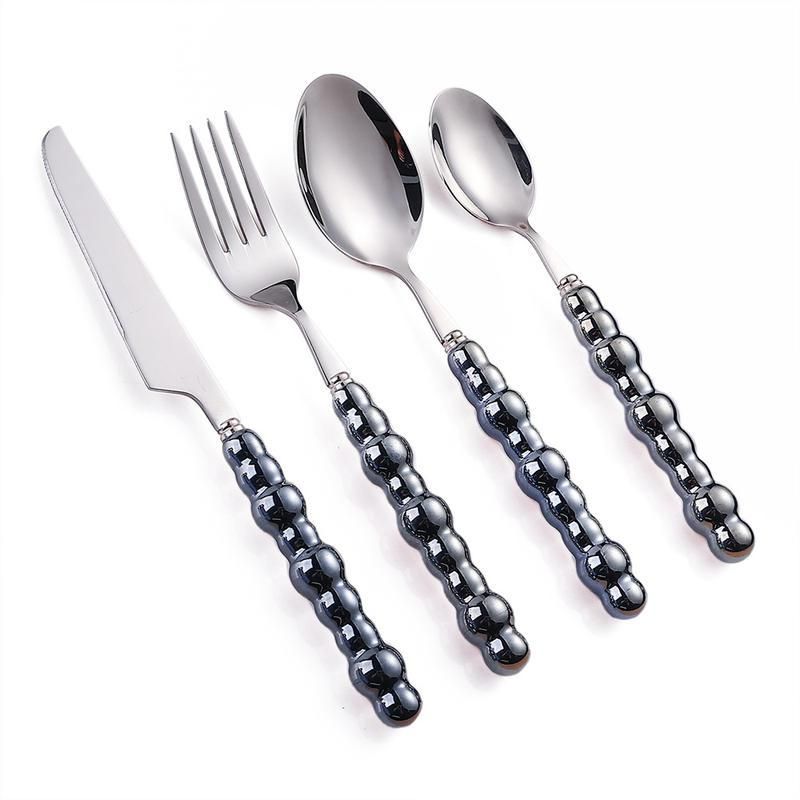 Luxurious European Pearl-Style Stainless Steel Cutlery Set