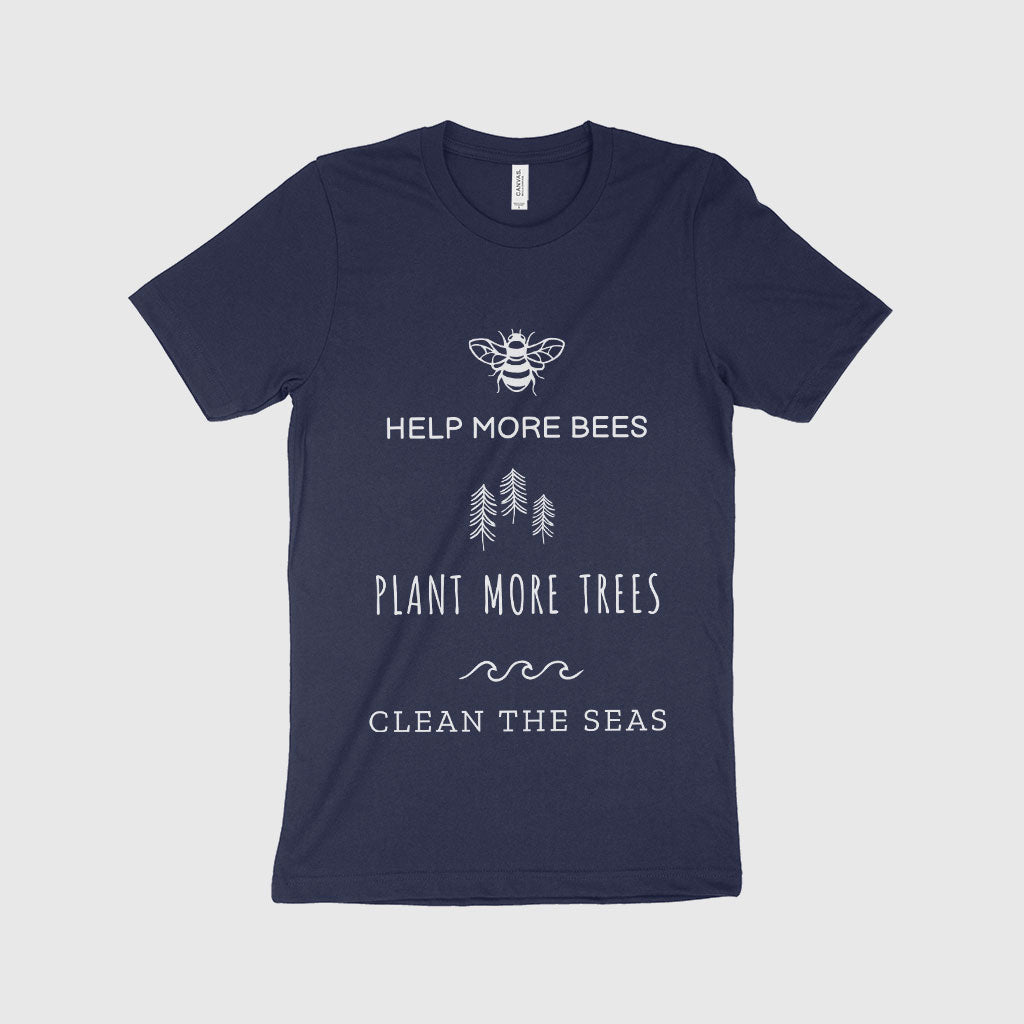 Help More Bees Unisex Jersey T-Shirt Made in USA