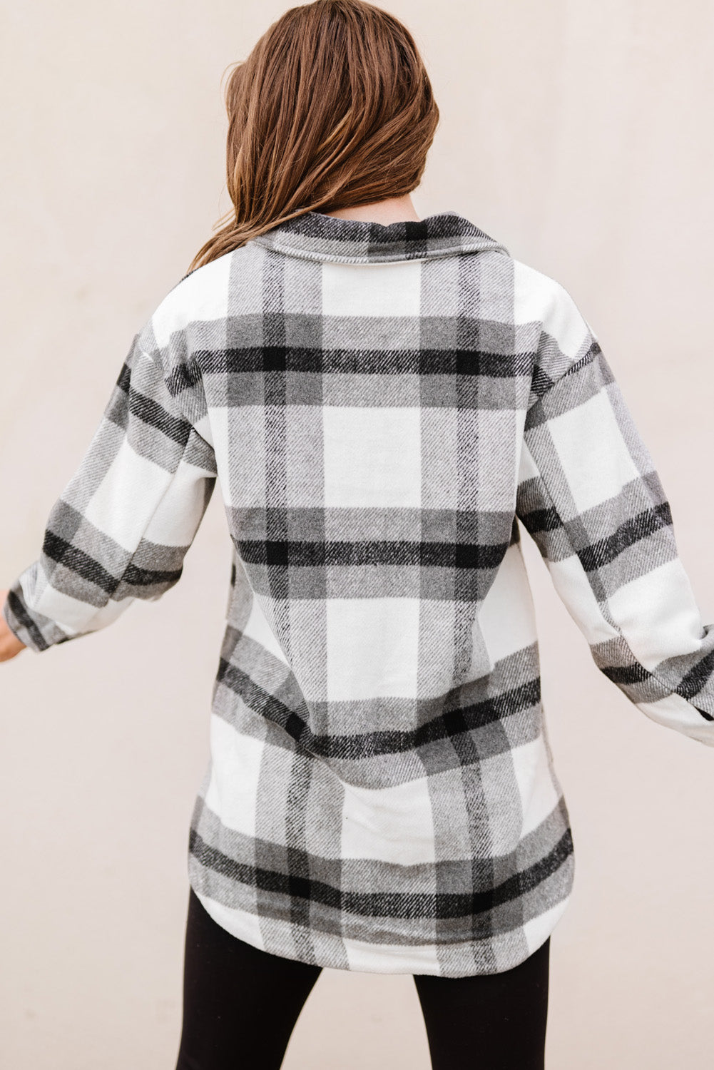 Plaid Dropped Shoulder Pocket Shacket (more color options)