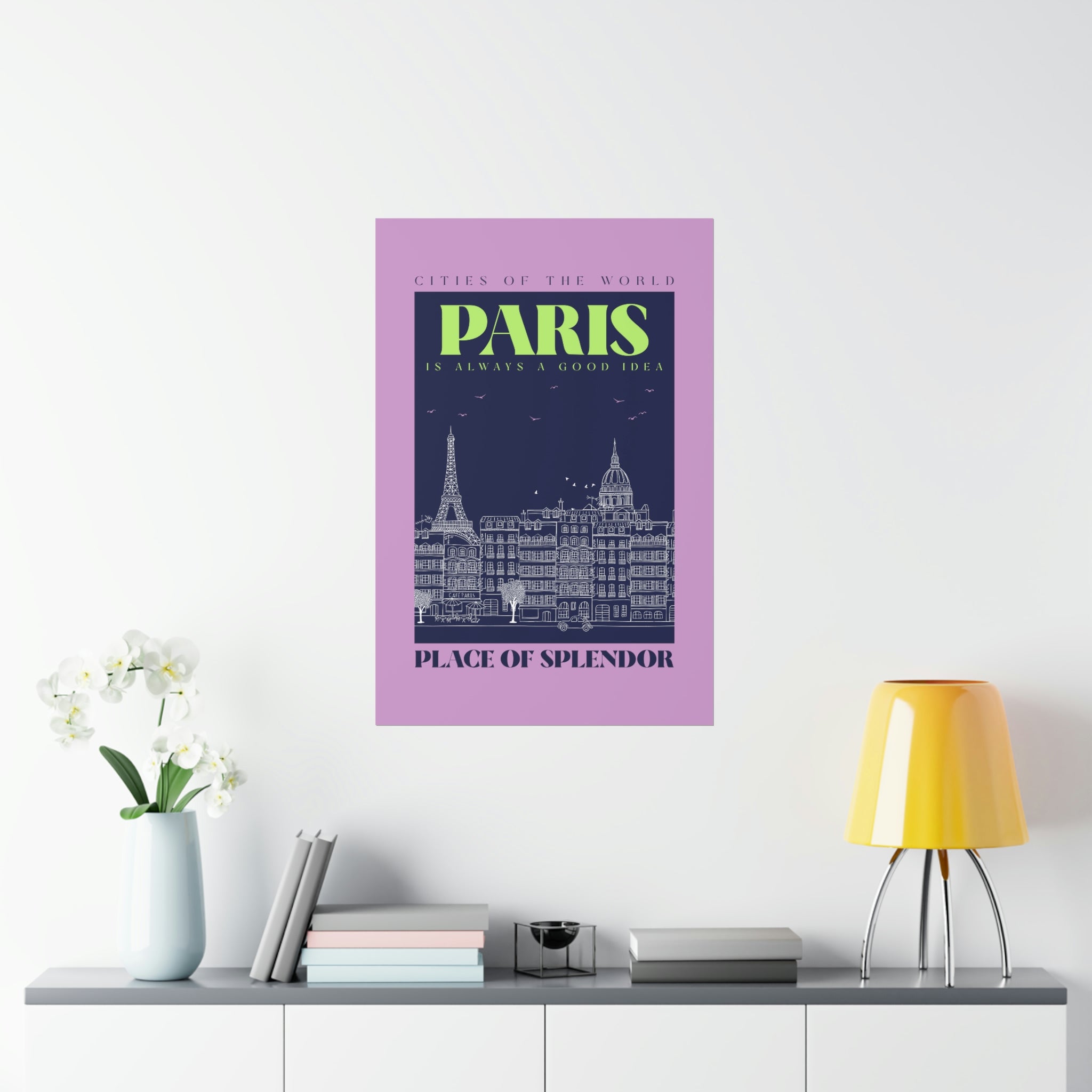 Paris City Outline Poster