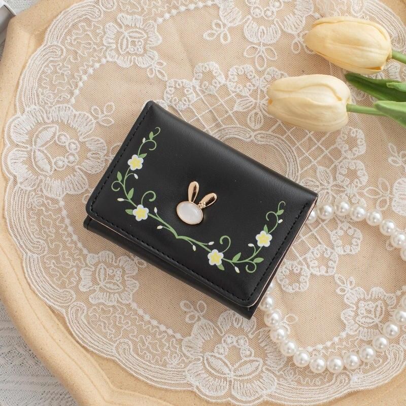 Charming Rabbit Three-Fold Multi-Card Wallet