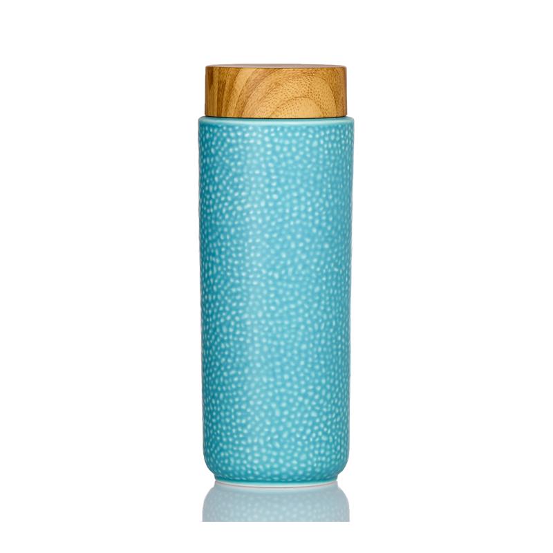 Morning Dew Ceramic Tumbler 16 oz | Salmon Aion