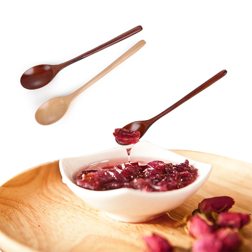 1PC Handmade Solid Wooden Spoons For Drinking