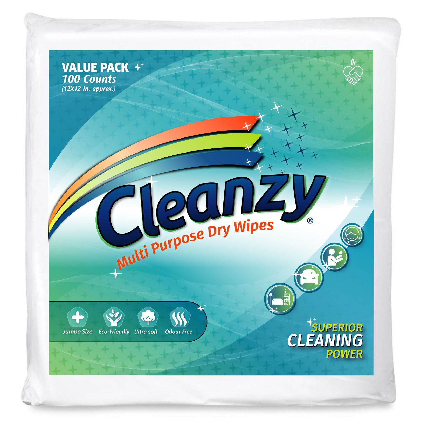 Cleanzy – Multi Purpose Dry Wipes | Black Dionysus