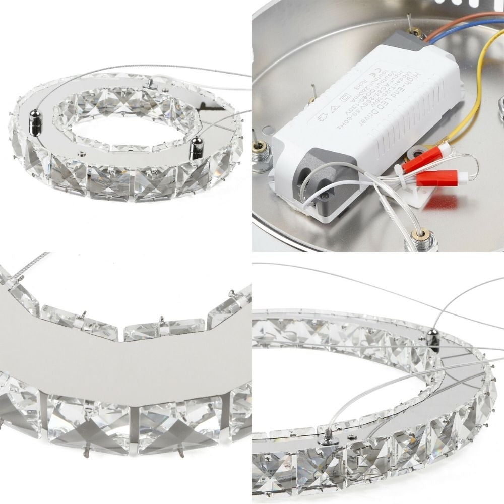 Chandelier Double Ring Hanging LED Light Fixture