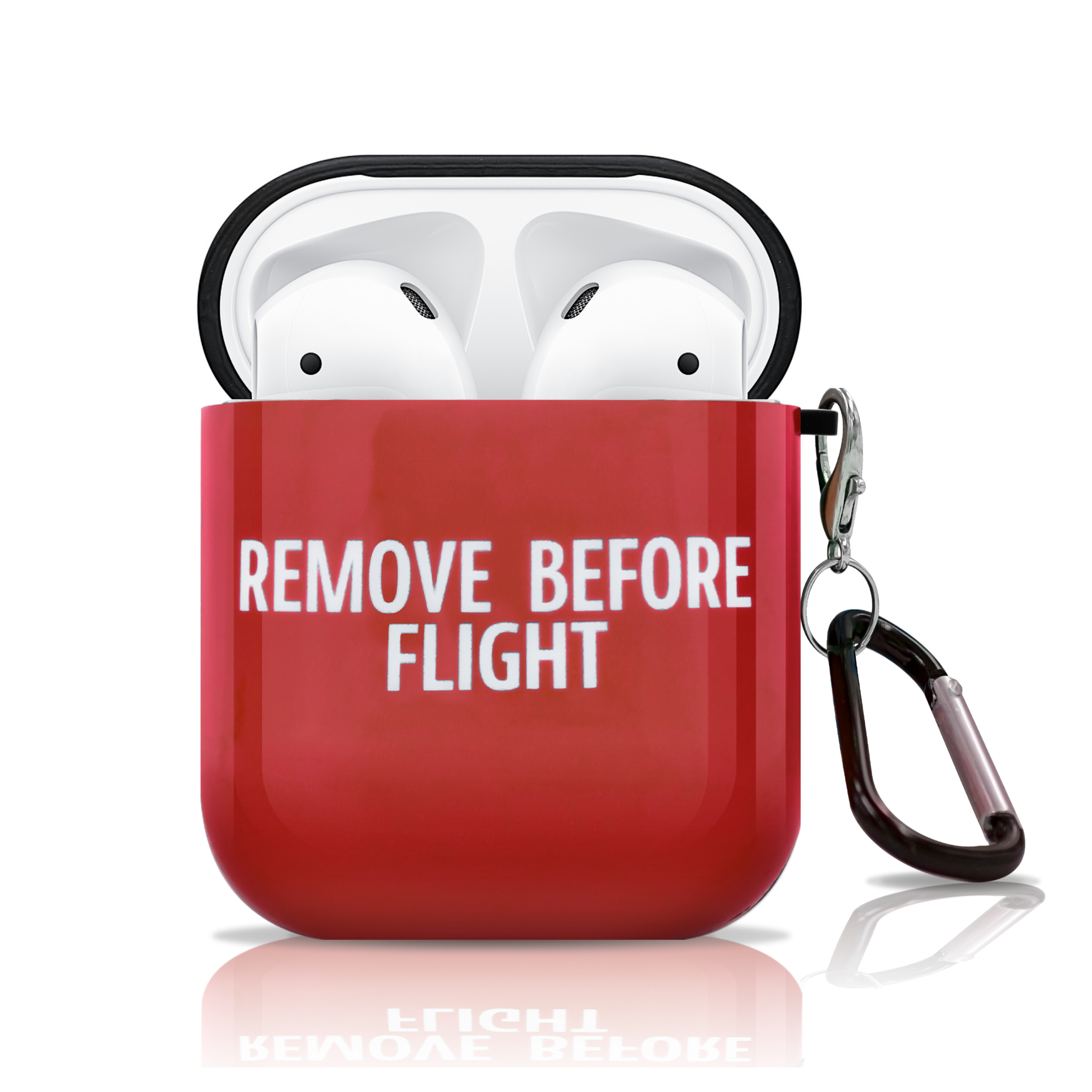 Iconic Red Remove Before Flight Aviation Apple AirPods 1 & 2 Case