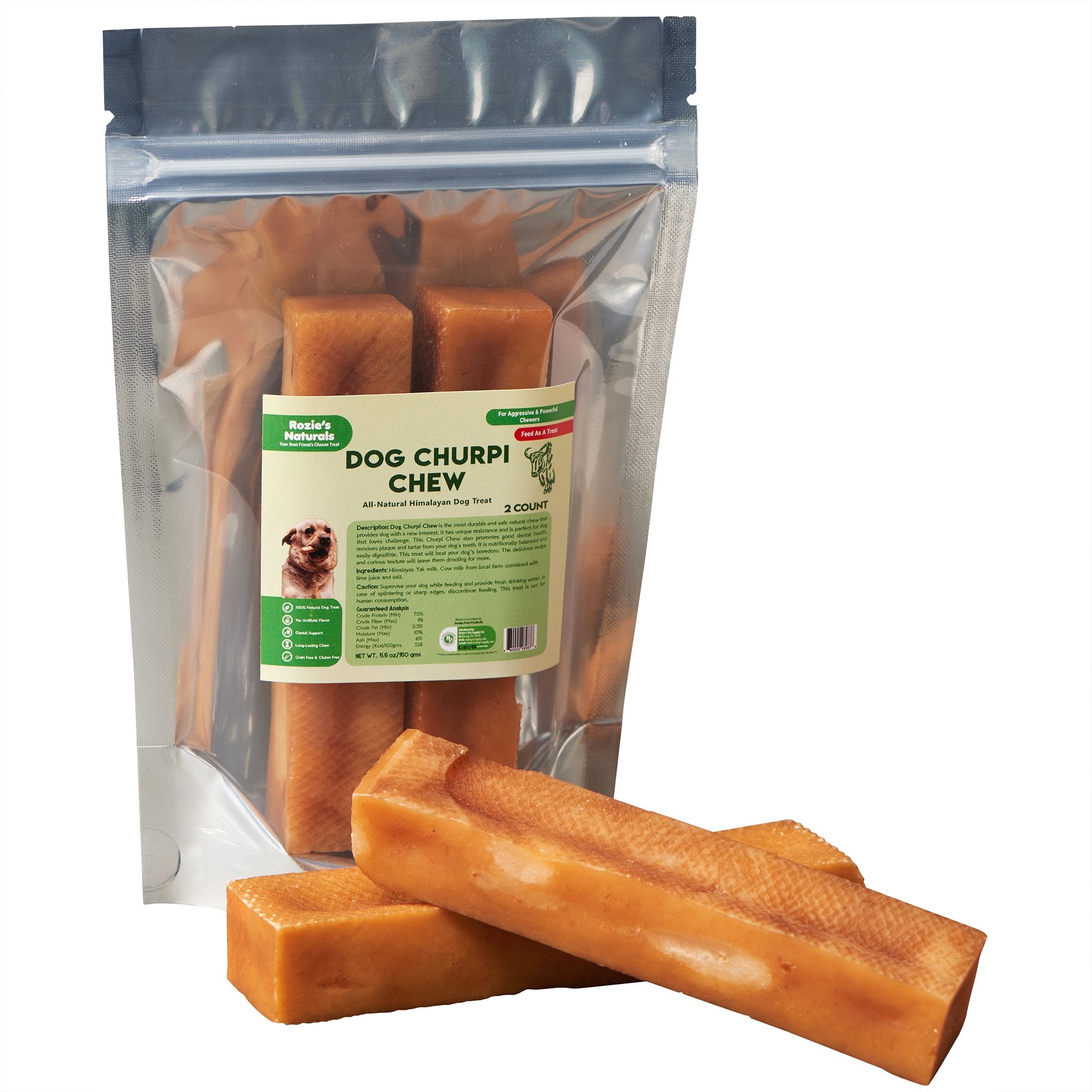 DOG CHURPI CHEW- 100% Natural, Himalayan Yak Cheese Churpi Dog Treat &