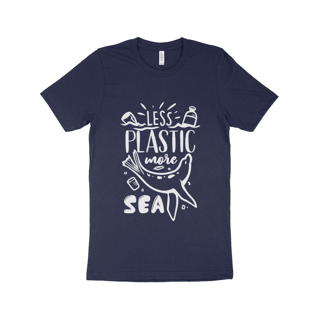 Less Plastic More Sea Unisex Jersey T-Shirt Made in USA