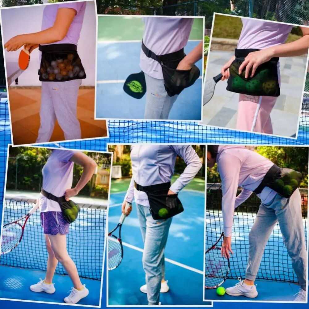 Versatile Sports Ball Bag with Adjustable Waist Belt - Ideal for Tennis, Golf, Ping Pong, and More