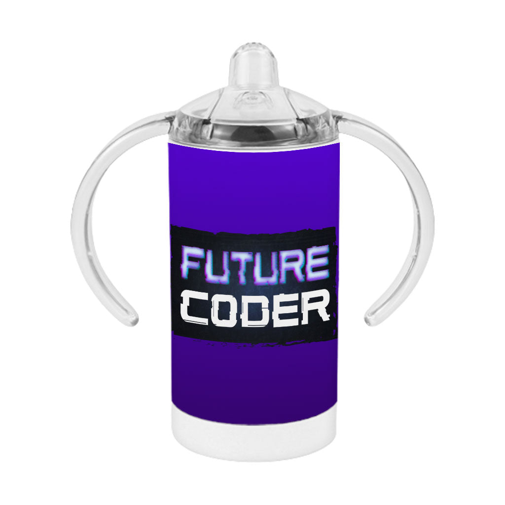 Coder Sippy Cup - Funny Design Baby Sippy Cup - Graphic Sippy Cup