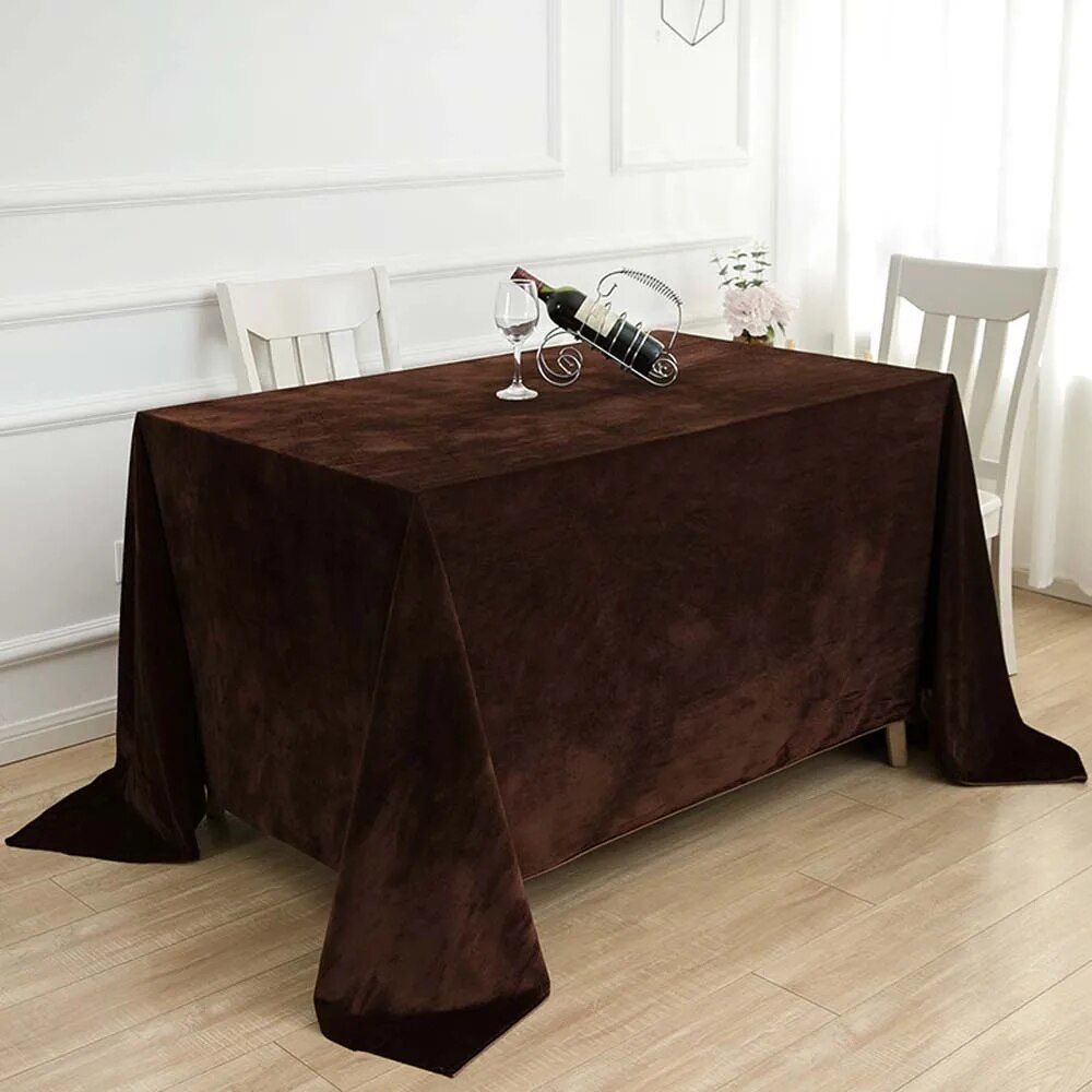 Elegant Velvet Rectangular Tablecloth - Perfect for Weddings, Dining, and Special Occasions