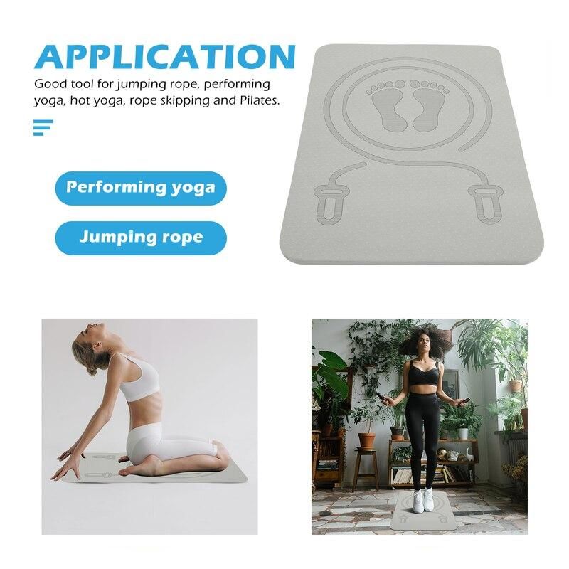 Multi-Functional TPE Fitness Mat: Jump Rope & Exercise Companion