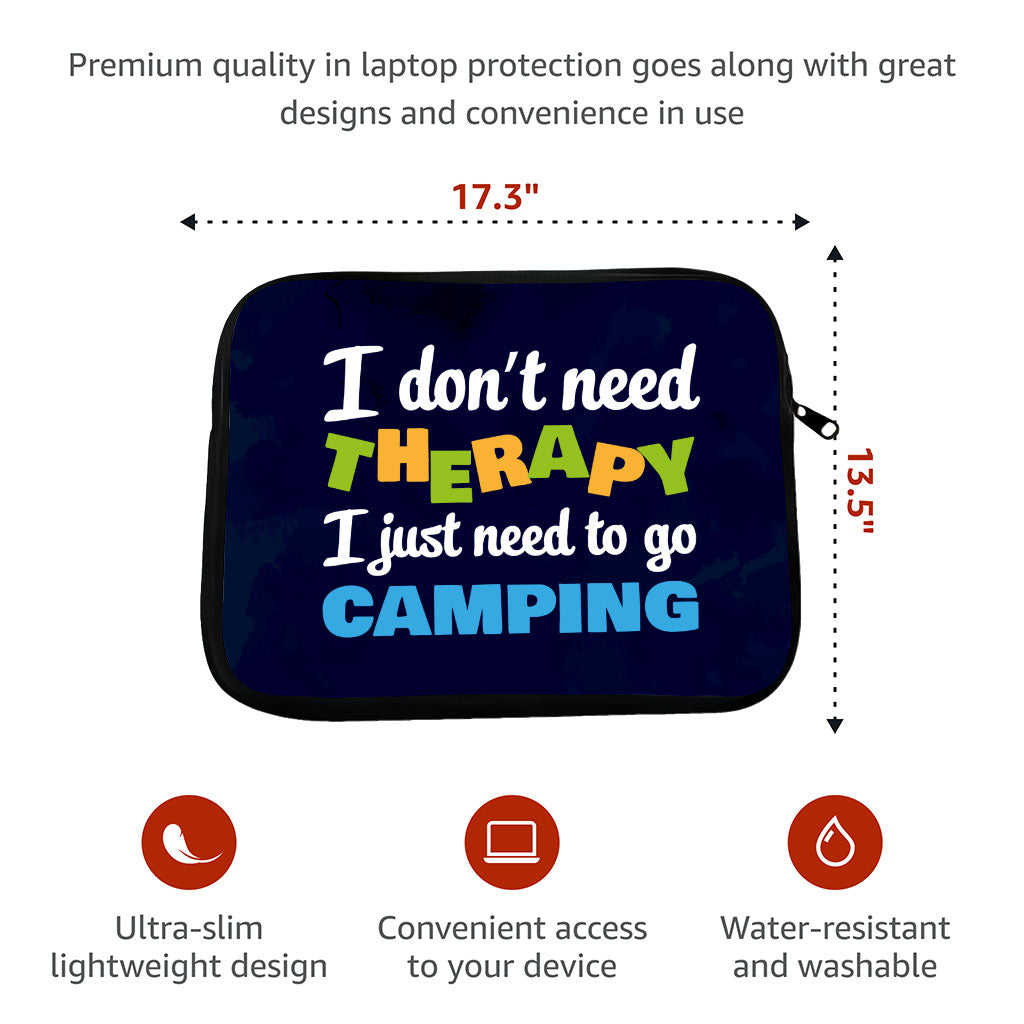 Camping HP 16" Sleeve - Cool Laptop Sleeve - Graphic Laptop Sleeve with Zipper